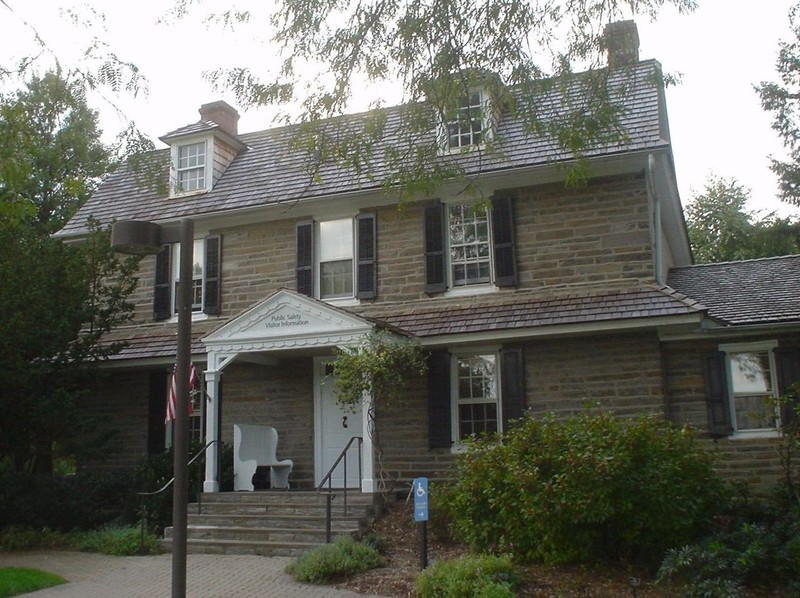 Benjamin West's birthplace was built around 1724 and has been part of Swarthmore College for over a century. 