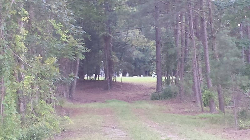 A family cemetery is located just off the main road