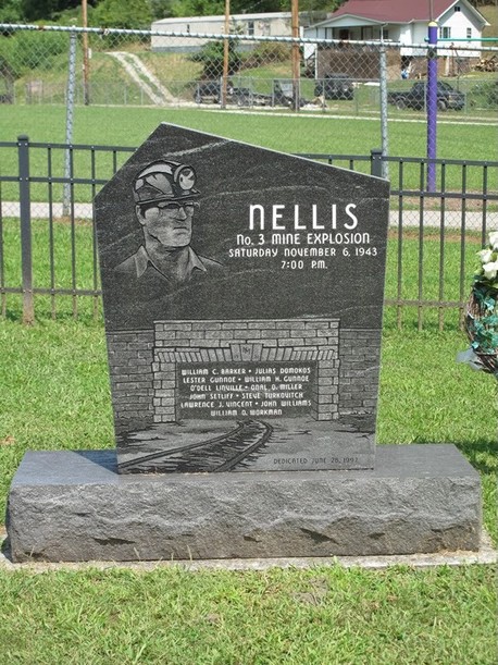 Front view of the Nellis Monument