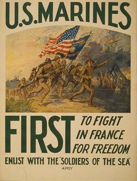 WWI Marine Corps recruiting poster 