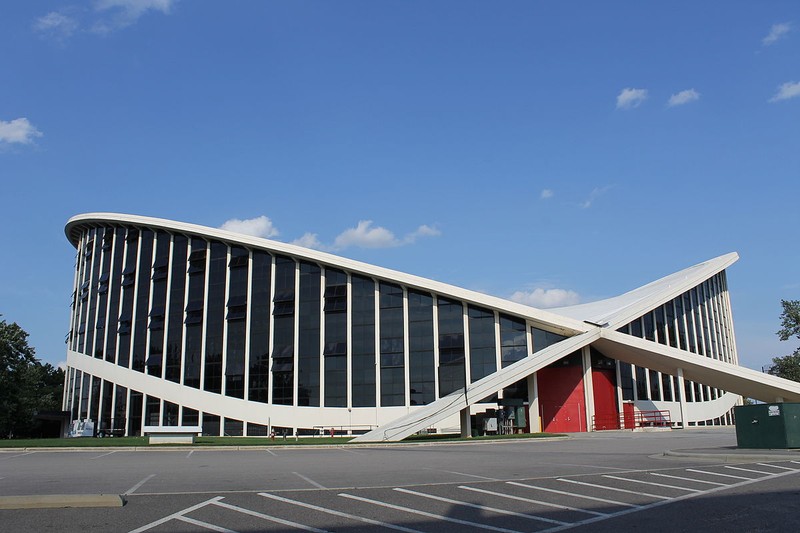 Side-view of the Dorton Arena. Photo by Leah Rucker.
