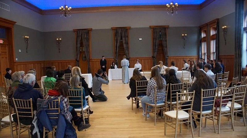 After extensive rehabilitation, the 3rd floor courtroom was inaugurated with a historical reenactment of the Grace Lusk trial--almost exactly 100 years after a Waukesha jury found her guilty of 2nd degree murder in the death of Mary Newman Roberts. 