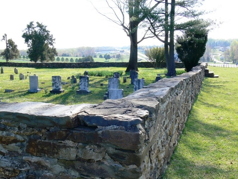 Gravestones and the Outer Wall at the Steptoe Calloway Cemetery:

Photo used with permission by New London Museum 