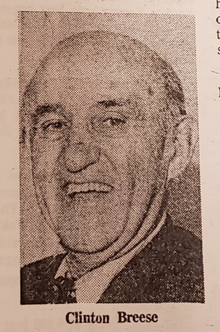 CLINTON BREESE
This photograph shows Clinton Breese in his later years during his retirement.
Posted in the Waukesha Freeman on 7-8-1972
