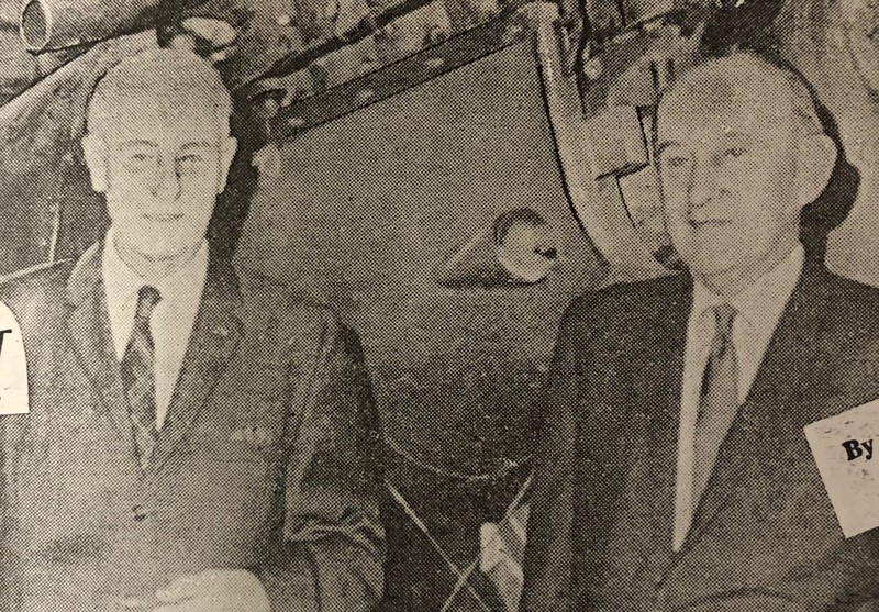 CLINTON BREESE AND FRANK ROBERTS
Fellow aviators Clinton Breese(right) and Frank Roberts(left) pictured here at the Experimental Aircraft Museum.
Posted in the Waukesha Freeman on 4-17-1971