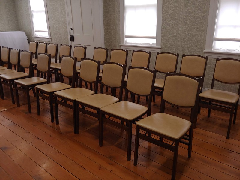 Double Parlor, set up for church services