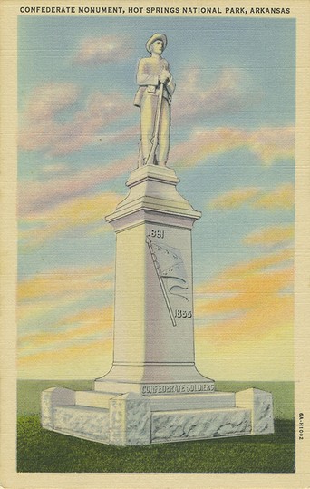 Hot Springs Confederate Monument Postcard