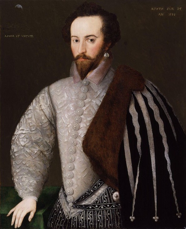 A favorite of Queen Elizabeth I, Sir Walter Raleigh established the Virginia colony and sailed to South America. He was later accused of treason and executed by King James I.