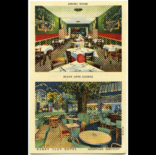 An illustration of the Beaux Arts Cocktail Lounge.