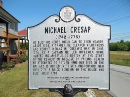 Historic marker in honor of Michael Cresap