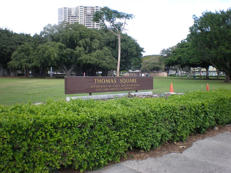 Thomas Square is the oldest park in Hawaii and was added to the National Register of Historic Places on April 25, 1972.