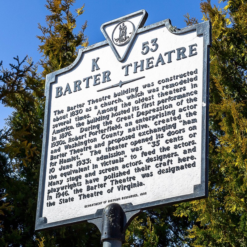 Barter Theatre historical marker