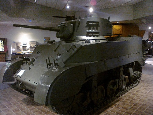 M5A1 Stuart Light Military Tank at the Virginia Military Museum. 