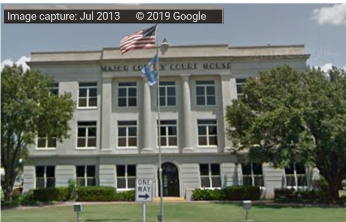 Major County Courthouse. Image from Google Maps.