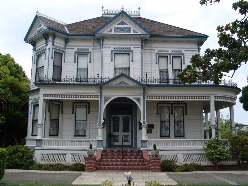 A recent photograph of the McConaghy House--an East Bay examplar of the Stick-Eastlake architectural style (HAHS).