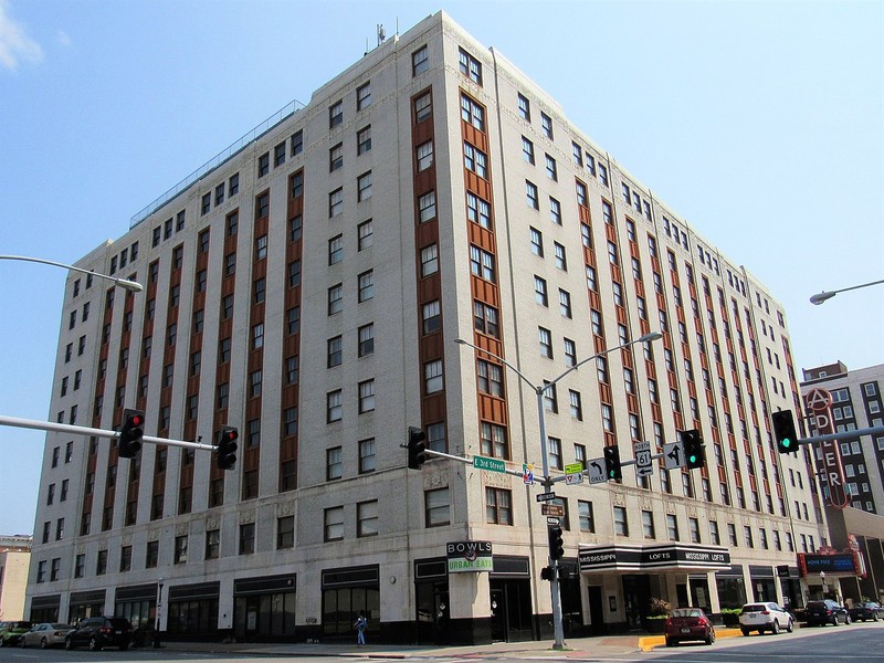 The Mississippi Lofts and Adler Theatre building was constructed in 1931.