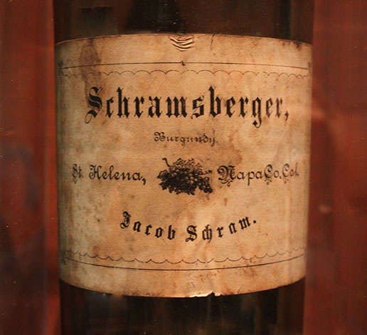 Original label of the "Schramsberger Winery" founded by Jacob Schram