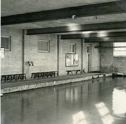 Pool in old gymnasium 