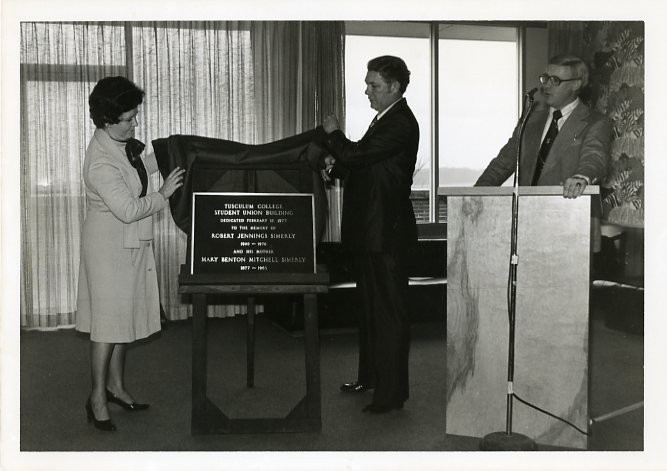 Dedication ceremony and renaming of Simerly Student Union, 1977