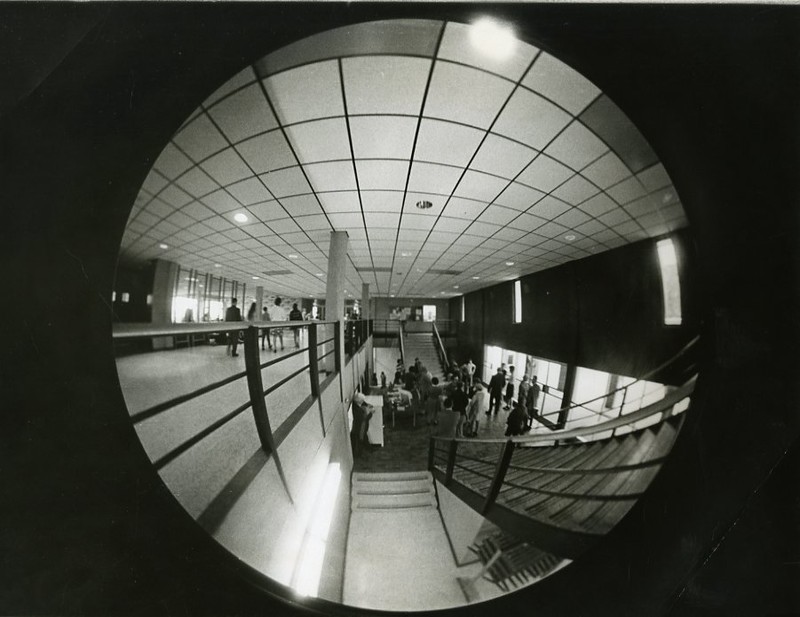 Fisheye view of Simerly Student Union