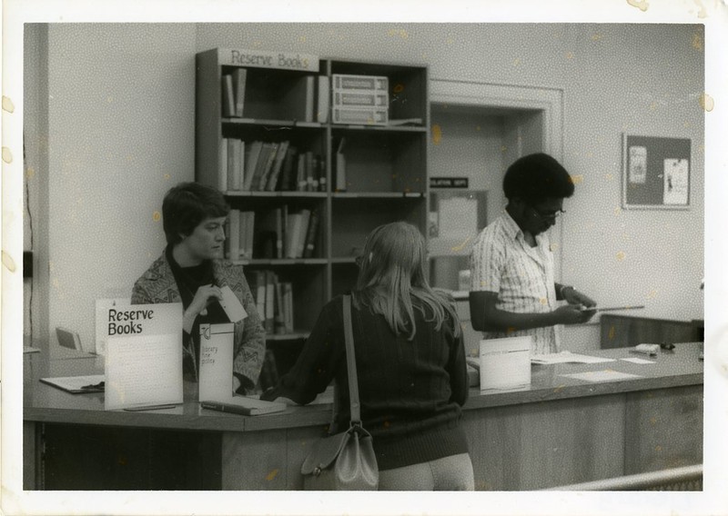 Circulation desk.