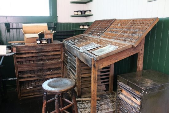 Interior of the print shop