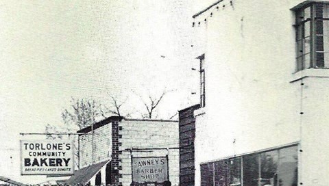 Torlone's Bakery across from Huntington East High School, 1960s