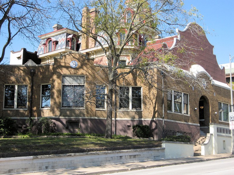 The Palmer House was originally built in 1874 and was the home of developer of chiropractic medicine B.J. Palmer.