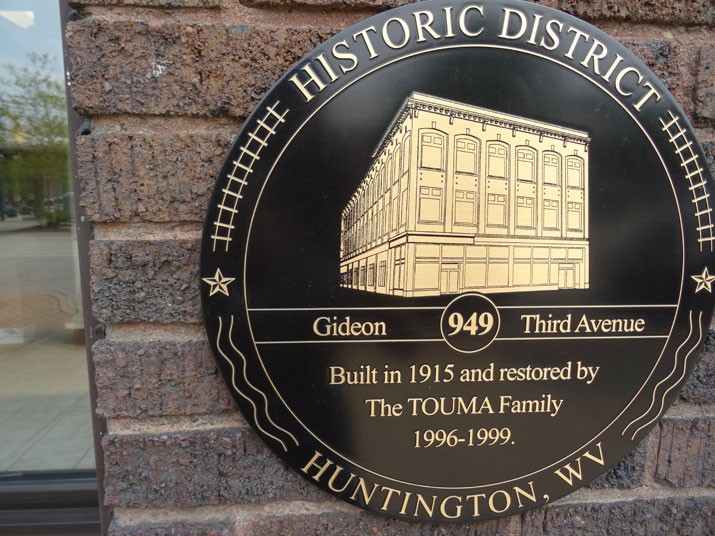 Plaque on the building's exterior