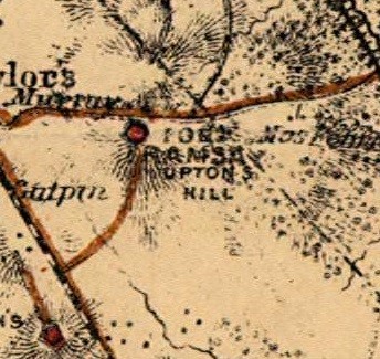 Fort Ramsay at Upton's Hill on an 1865 US War Department map of Washington, D.C.