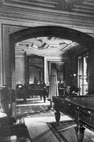 A historical photo of the Billiards Room