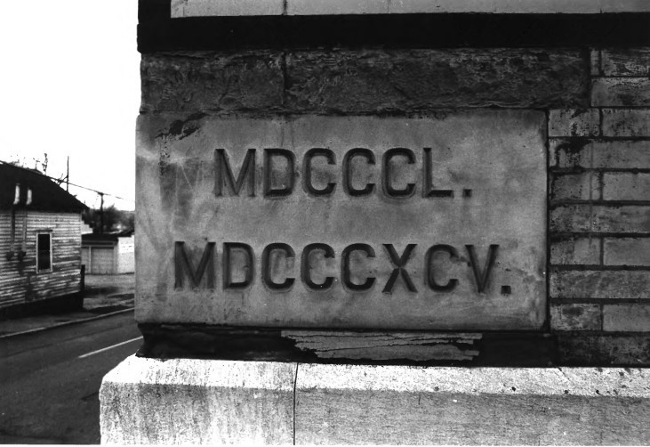 Black-and-white, Building, Font, Brick