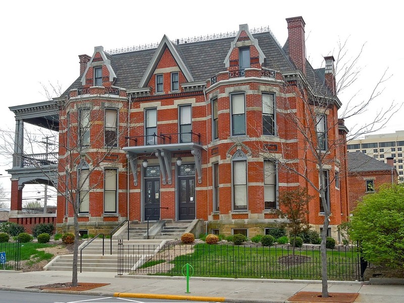 The McCulloch-Weatherhogg Double House is one of the more striking buildings in Fort Wayne. It was built in 1881 and is today the home of the United Way of Allen County.