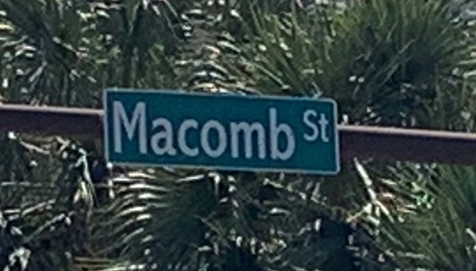 Macomb Street signage