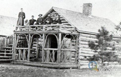 Soldiers at one of the Fort Buildings, around 1865