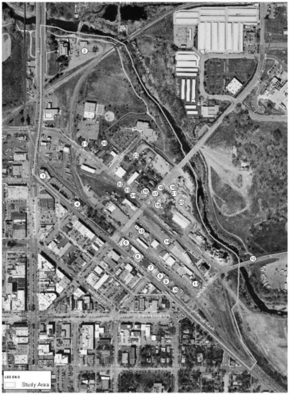 Marked settlements of the old fort site