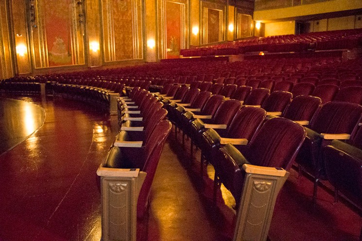 Velvet seats of Paramount Arts Center