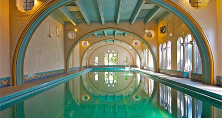 The swimming pool at the Berkeley City Club today