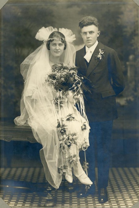 Wedding dress, Flower, Bride, Bridal veil