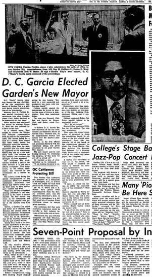 D. C. Garcia Elected Mayor
Garden City Telegram