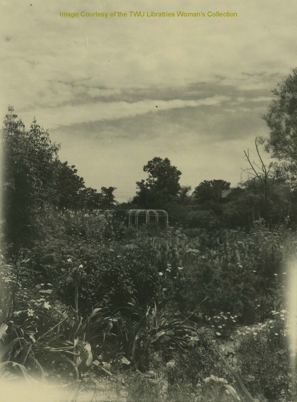 Early Photo of the Botanical Gardens. (Photo: May 1940, Courtesy of the TWU Woman's Collection)