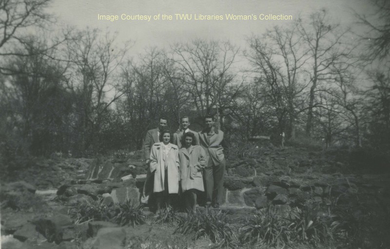 From its earliest days the Gardens have been a popular spot for out of town visitors. (Photo: 1946-1947, Courtesy of the TWU Woman's Collection)