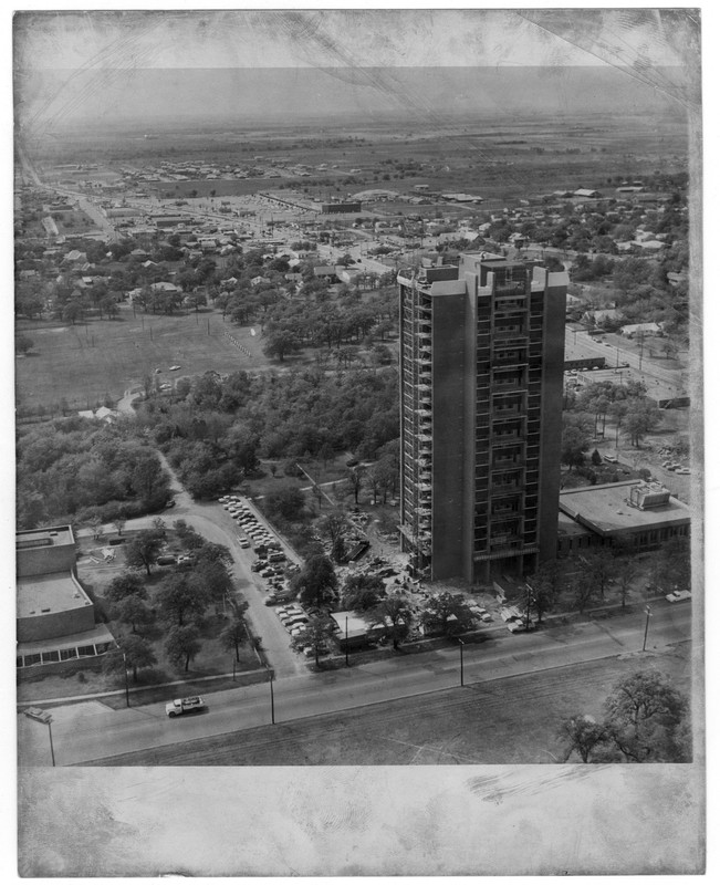 Stark Hall under construction (exact date unknown). Courtesy of University of North Texas Libraries and Denton Public Library.