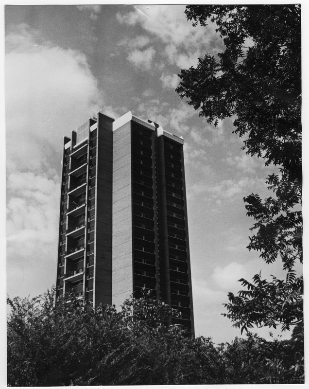 Stark Hall in 1967. Courtesy of University of North Texas Libraries and Denton Public Library.