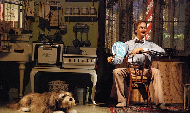 John and Rover in the kitchen during the 1920s.