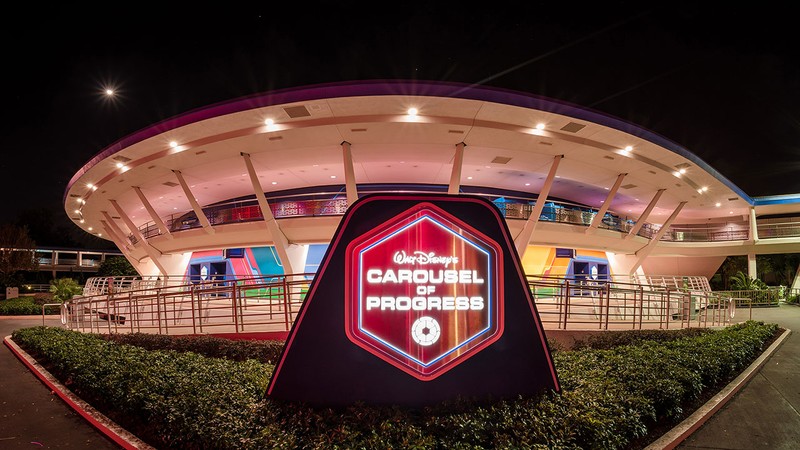 The outside of the attraction.