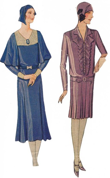 Women's fashion magazines carried the latest trends alongside sewing tips and cut out paper dolls- pictured here.