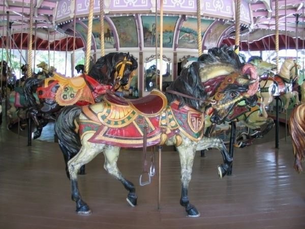 One of the solid wood horses found on the Park’s antique carousel made by the Pittsburgh Toboggan Co in 1930. In 1931, it was brought from the Atlantic City Pier to Idlewild for a permanent stay.

"Shawley"