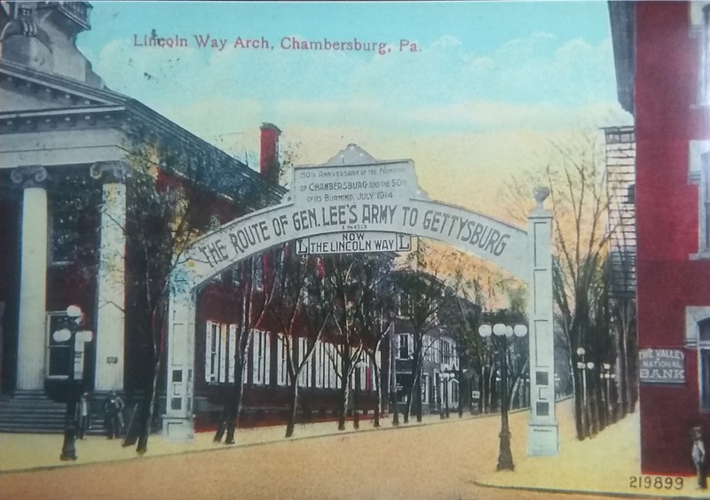 The Lincoln Way Arch in downtown Chambersburg shows that the Capitol Theatre is built in a town with historical significance. Photo Courtesy of Lincoln Highway Heritage Corridor.