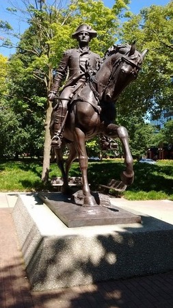 The Major General Anthony Wayne statue is situated in Friemann Square.